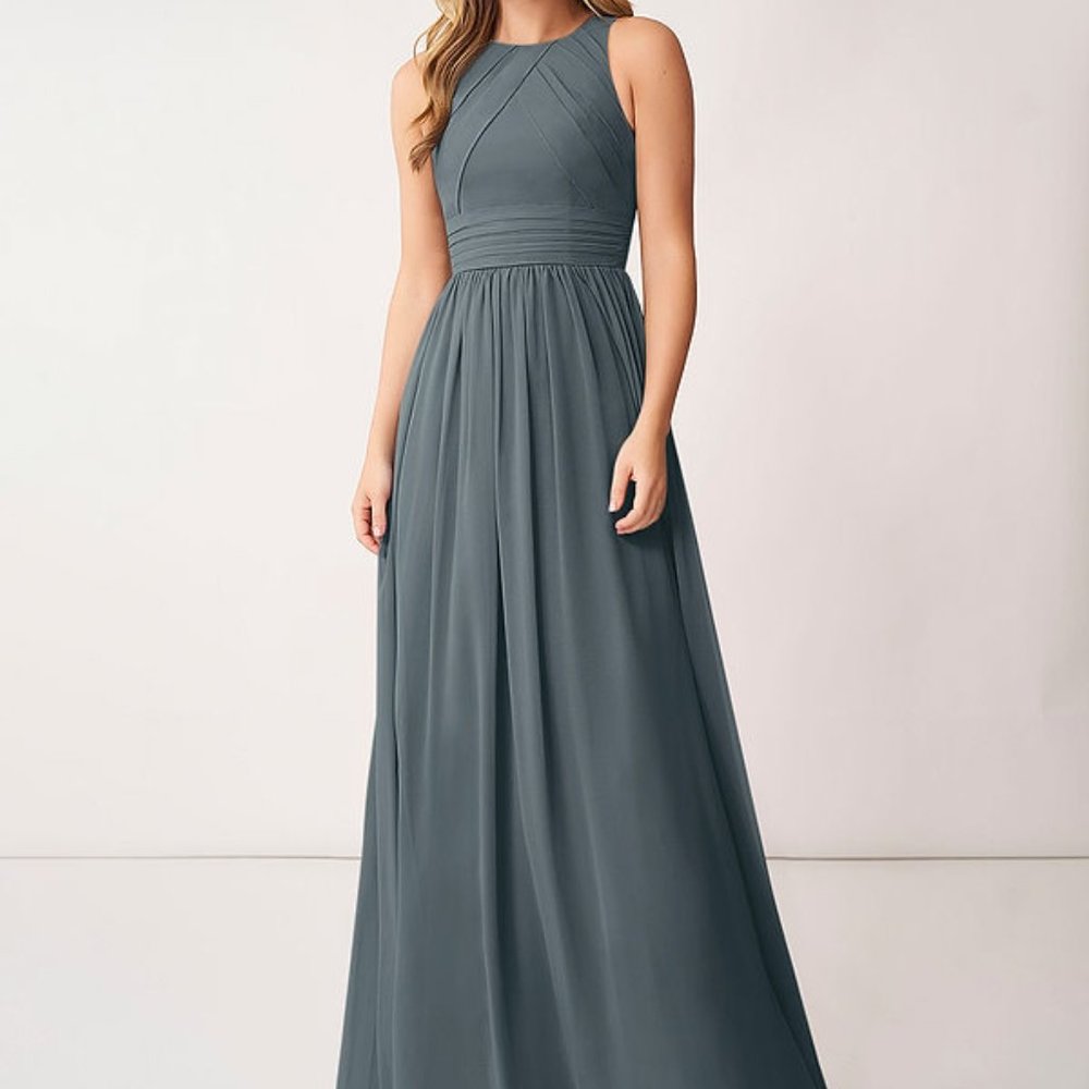 Beautiful Steel Grey Special Occasion Gown.  Wedding Guest-Cocktail.